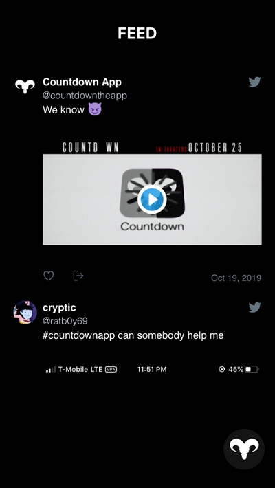 countdownapp 截图：feed