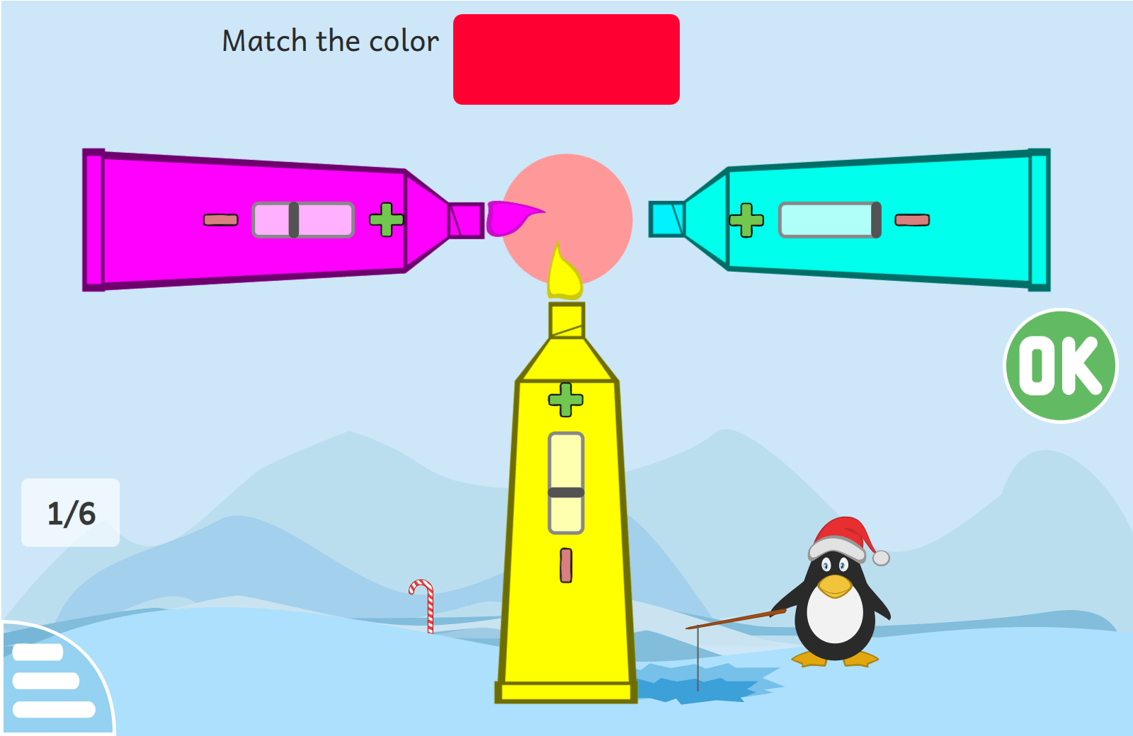 GCompris 截图：gcompris-color-mix