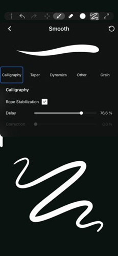 iArtbook 截图：shot-brush-stabilize