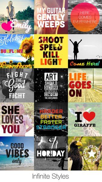 Phonto 截图：shot-styles