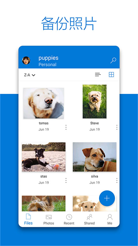 SkyDriveapp 截图：shot-backup
