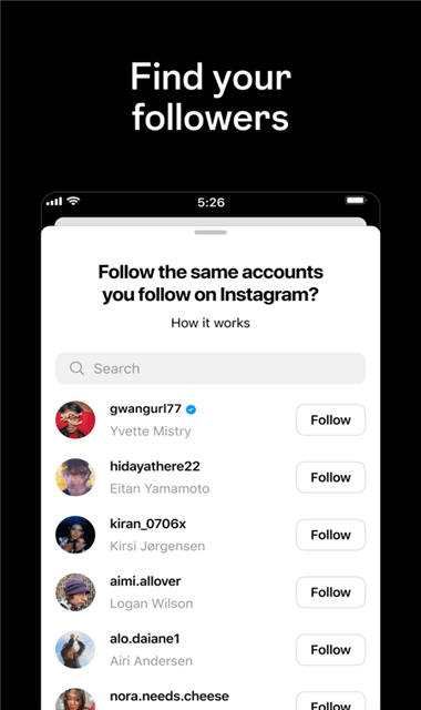 Threads 截图：shot-follow