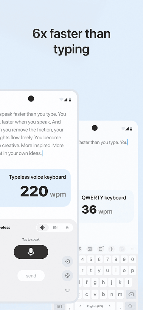 Typeless 截图：typeless-speed
